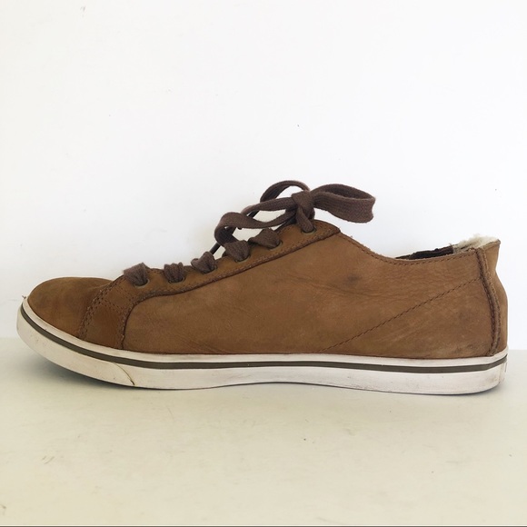UGG Vanowen Nubuck Leather Lace Up Brown Shoes Sneakers - Picture 6 of 13